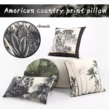 American Country Retro Plush Printing Pillowcase Living Room Sofa Cushion Cover Luxury Home Decor Fashion Throw Pillow Covers