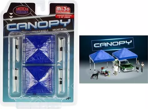 American Diorama Canopy Tent Set of 2 American Diorama Figure Canopy Figure 1/64 [Item] синий