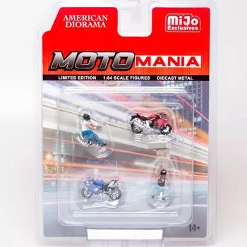 American Diorama Figure Moto Mania Biker Set American Diorama Figure Moto Mania Biker Set Mijo Limited 1/64 AD-76486MJ [Item]