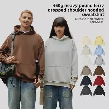 American Fashion 450g Terry Свитшот с заниженной линией плеч - Унисекс Свободный крой L