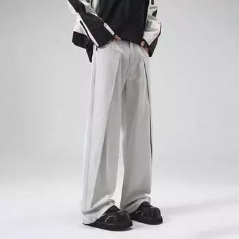 American Heavyweight Trousers for Boys In Spring and Summer New Draped Straight Wide-leg Jeans S