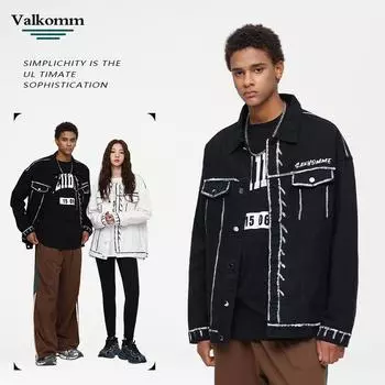 Американская уличная ретро мужская джинсовая одежда модный бренд свободный большой размер мужская высококачественная мотоциклетная джинсовая куртка мужская M зелёный