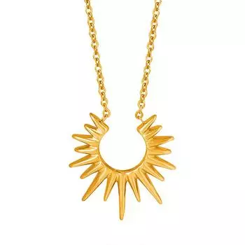 Американский хип-хоп металлический подвесной светильник в виде солнца, популярное ожерелье, мужские и женские аксессуары из титановой стали