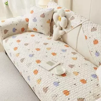 American Idyllic Cotton Sofa Cushion All Year Round Neutral Non-Slip Seat Cushions Pure Cotton Fabric Sofa Cover Cover Towel