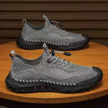 American leather creek shoes men s summer breathable lightweight thin hollow mesh trekking shoes 38 серый