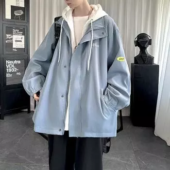 American Mountain Jacket Men s Spring and Autumn Windproof Water Jacket Outdoor Mountaineering Three-proof Clothes M синий