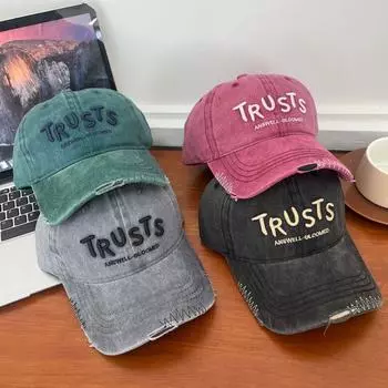 American old 2025 spring and autumn new embroidered letter baseball cap versatile face cap men s hat M56-58cm чёрный