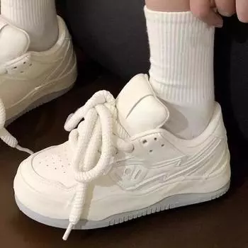American platform bread shoes women s 2025 spring and autumn new ins tide niche students retro sports breathable board shoes 35