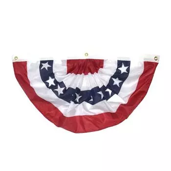 American Pleated Fan Flag USA American Bunting Decoration Print Patriotic Stars