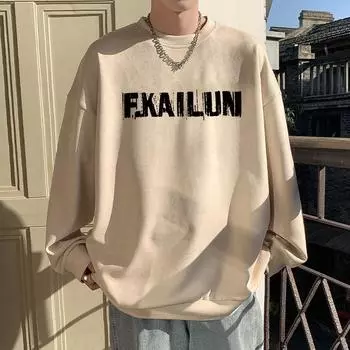 Американская ретро толстовка из оленьей кожи для мужчин на осень и зиму, новая корейская версия, популярный трендовый бренд, красивый уличный стиль, свободный и универсальный топ M