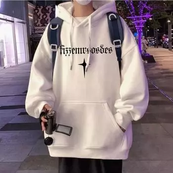 Американский ретро-свитшот с капюшоном для мужчин, весна и осень, новый уличный трендовый бренд, красивый свободный повседневный топ, популярный стиль S