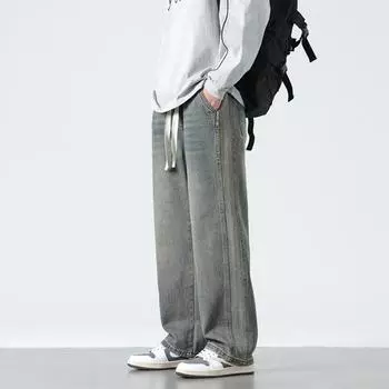 American Retro Jeans Men s Spring New Style Old Loose Straight Pants M