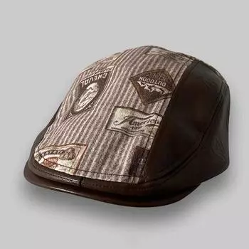 American Retro Spice Print Beret Top Hat Lady Everything With A Small Literary English Reverse Beret Painter Hat