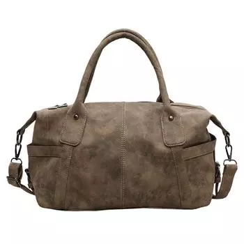 American Scratch Distressed Notitle Handbag Khaki