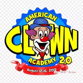 Американская академия клоунов, термопереносная печать, виниловые нашивки, наклейки для одежды, аппликации «сделай сам», моющиеся нашивки