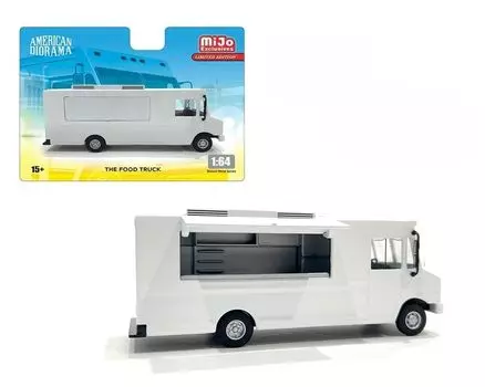 Американская диорама Food Truck White Американская диорама Food Truck Plain White 1/64 [Предмет] белый