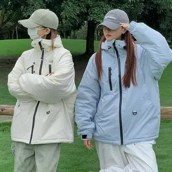 Американская функциональная куртка с тремя защитными хлопковыми вставками, женская, весна-осень, свободная, универсальная, для активного отдыха, альпинизма, костюм, верхняя одежда S чёрный