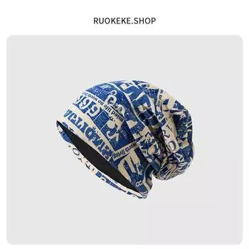 Американская холодная шляпа мужская и женская летняя ретро современная пуловерная шляпа парный платок японская многослойная шляпа M55-59cm королевский синий