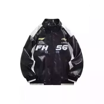 Американская куртка из искусственной кожи мужская весна и осень уличная пилотная куртка локомотив верхняя часть американская куртка руффиан мужская M чёрный