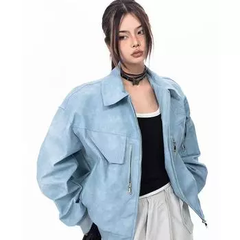 Американская куртка из искусственной кожи в стиле ретро