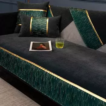 Американская легкая роскошная кожаная подушка для дивана, нескользящая простая современная летняя новая универсальная ткань для четырех сезонов с полным покрытием 60*60cm