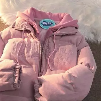 Американская новинка 2000 года, нишевая поддельная двухкомпонентная куртка с капюшоном, уличная мода, свободное ретро-пальто для пар, уличное пальто для мужчин и женщин M чёрный