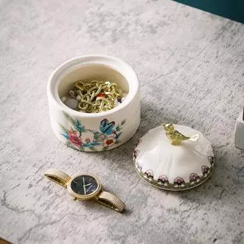 Американская ретро керамическая банка для хранения птиц, ювелирные изделия, ожерелье, кольцо, коробка для хранения, европейская креативная коробка для хранения ювелирных изделий, украшение для дома