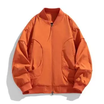 Американская ретро-куртка-бомбер, мужская модная свободная бейсбольная куртка, весна-осень, серые топы и куртки M