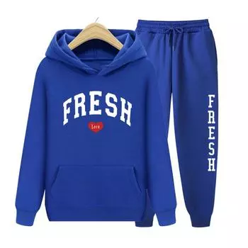 Американская ретро минималистичная спортивная толстовка с буквенным принтом, осенне-зимняя флисовая утепленная куртка с капюшоном, повседневный комплект S