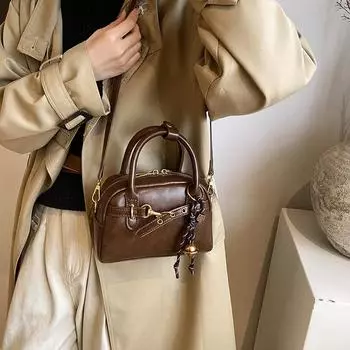 Американская ретро-сумка 2024 года, зимняя новая женская сумка, простая сумка через плечо Майяра, сумка-мессенджер премиум-фактуры 20.5*6.5*14.5