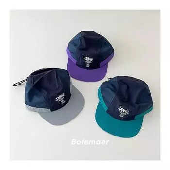 Американская шляпа от солнца для спорта на открытом воздухе, солнцезащитный крем, водонепроницаемая, японская, контрастного цвета, детская, быстросохнущая, кепка с плоскими полями, для мужчин и женщин Child серый