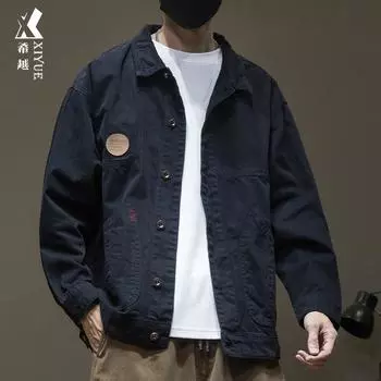 Американская тяжелая молодежная куртка Tooling мужская, большая, размер 5Xl, джинсовая куртка мужская, прилив M