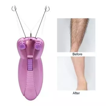 Американская вилка, зарядка, нескользящая ручка, маленький электрический эпилятор для женщин, безболезненная бритва с хлопковой нитью, женский инструмент для удаления перьев на теле US Plug