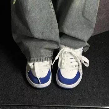 Американские ретро-кейтбордические туфли для женщин весна 2025 года, новые студенческие нишевые туфли для отдыха с низким верхом, модные пары, спортивная обувь для женщин 35 королевский синий