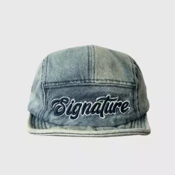 Американские ретро-кепки с короткими полями для мужчин, летние, Ami Kaji Street Fashion, джинсовая кепка с вышитыми буквами для женщин 56-58cm синий