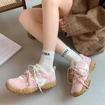 Американские ретро-кроссовки в немецком стиле, женские, новинка 2025 года, балетный стиль, удобные и легкие, повседневные, спортивные туфли Forrest Gump 35 коричневый