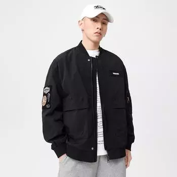 Американский бейсбольный воротник Tooling куртка мужская весенняя свободная модная брендовая большая повседневная куртка в стиле ретро M чёрный