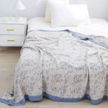 Американский деревенский плед для отдыха, мягкое, удобное, летнее, прохладное одеяло из бамбукового волокна, хлопковое марлевое покрывало, чехол для дивана 150X200cm