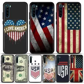 Американский доллар США флаг Couqe чехол для Xiaomi Redmi 9 9C NFC 9T 10 10C 6 7 A 8A K40 K50 Pro Plus мягкий чехол чехлы Fundas Redmi 6