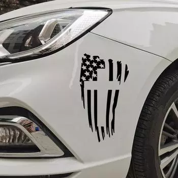 Американский флаг и крест наклейка на автомобиль национальный флаг христианский крест наклейки на автомобиль 5.51*3.27in автомобиль и мотоцикл наклейка наклейка белый