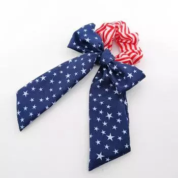 Американский флаг красный синий и белый лента для девочки День независимости США повязка на голову с бантом и кроличьими ушками для женщин