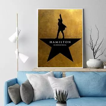 Американский Гамильтон музыкальное искусство настенная картина холст живопись современная мода бродвейские постеры и принты для гостиной домашний декор 21*30cm