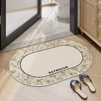 Американский Губчатый Утолщенный Впитывающий Нескользящий Коврик Для Ванной Быстросохнущий Коврик Для Туалета Туалет Грязеотталкивающий Коврик 40 * 60CM