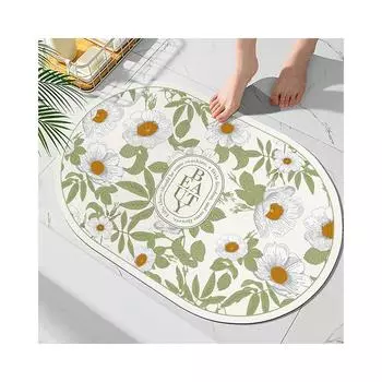 Американский легкий роскошный ретро-стиль диатомовый грязевой коврик для ванной комнаты нескользящий коврик для туалета можно стирать вручную впитывающий легкосохнущий коврик для ног 40*60cm