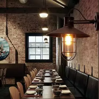 Американский лофт ретро настенный светильник светодиодный люстра в индустриальном стиле для кофейни бара ресторана декоративный светильник настенный светильник из железа NO BULB чёрный