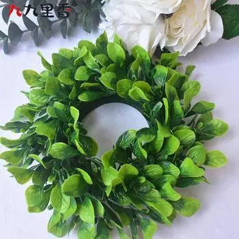 Американский мини-симуляционный венок Эвкалиптовый венок Венок из фруктов Бодхи Украшение стола для вечеринки Венок