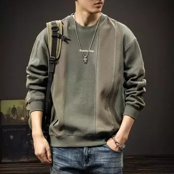 Американский модный бренд осенний свитер с круглым вырезом, мужской свободный, большого размера, осенне-зимний, тяжелый спортивный топ Tide M