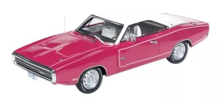 Американский мускулистый Dodge Charger 1970 Panther Pink Готовый продукт 1/43 розовый