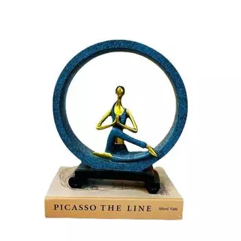 Американский новый стиль, девушка-йога, читающая книгу, украшение персонажа, домашнее современное простое украшение для спальни, украшение для рабочего стола 20.5*7.5*20.5CM