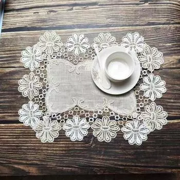 Американский пэчворк шитье льняной прямоугольный подставка для приборов коврик для журнального столика чехол для ноутбука духовка микроволновая печь рождественское свадебное украшение 30x43cm